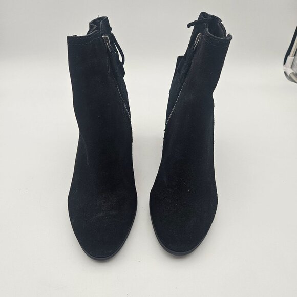 Vionic Ronnie Black Suede Block Heel Ankle Boot Bootie Womens Sz 8.5 NEW - Picture 4 of 10